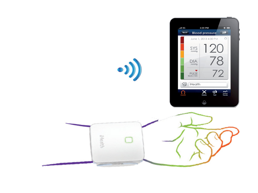 Automatic blood pressure monitor - BP7 - iHealth - wrist / ambulatory /  wireless